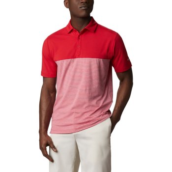 Columbia Omni-Wick Stacked, Polo Rojos Para Hombre | 491380-VEF